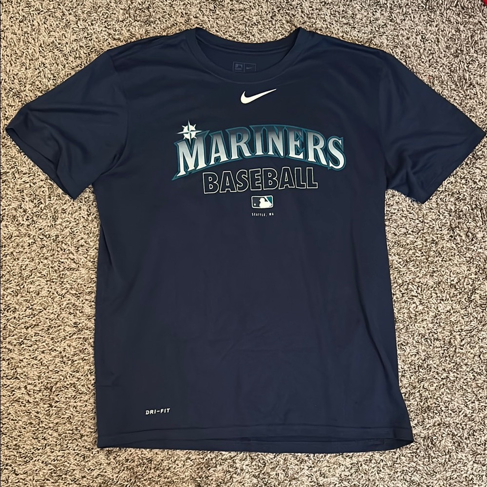 Nike Navy Mariners Baseball Tee